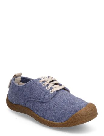 Ke Mosey Derby W-Blue Felt-Birch Låga Sneakers Blå KEEN