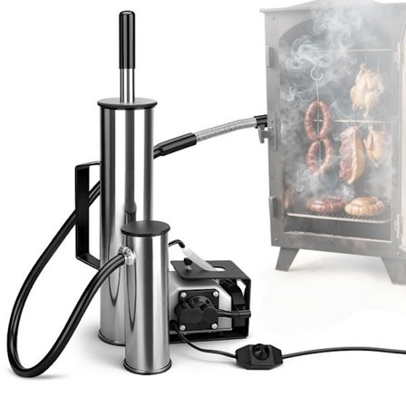 Kold Røg Generator, 25W Luftpumpe, Justerbar Hastighed, Samler Tjære, med Varmebestandigt Greb til BBQ