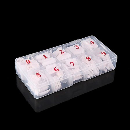 500 stk Fuld Dækning Franske Kunstige Falske Negletips DIY Æske