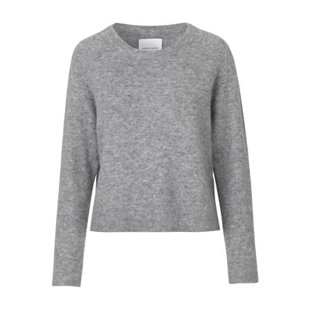Samsøe Samsøe O-Neck Trui , Grijs , Dames , Maat: S
