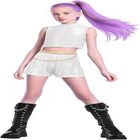 Het Kpop Hunters Rumi -asu tytöille, lasten cosplay-lava-asut idolilaulaja valkoinen esiintymisasu juhlapuku väri 4 väriä 4 120cm