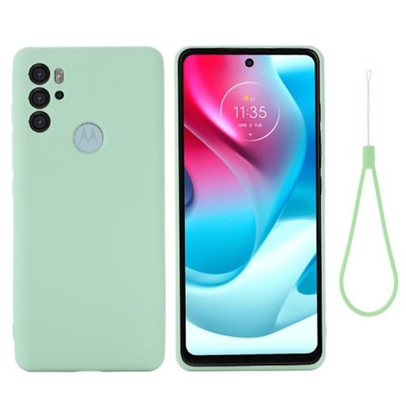 Matte Liquid Silikone Cover til Motorola Moto G60s - Grøn