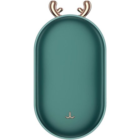 Uppladdningsbar 5200mAH 2-i-1 handvärmare Powerbank - Camping handvärmare (1st, Grön)