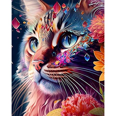 Skalleblomma Diamantmålning Kit för Vuxna, DIY Full Rund Borr 5D Full Borr Kristall Rhinestone Diamantkonst Kit, Diamantpunkter Gem Art Craft Hem