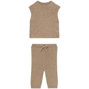 Bonpoint Basilio Knitted Top And Leggings Set Ficelle 6 Months - Clothing sets - 6 months - Beige