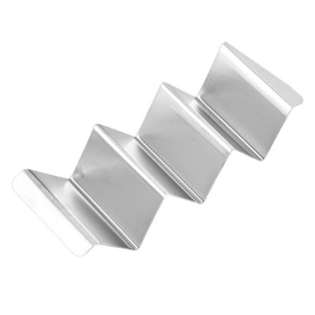 Taco Holder i rustfrit stål, non-stick, genanvendelig pandekageholder, kan rumme op til 3 tacos, tåler opvaskemaskine og mikroovn, burrito holderbakke