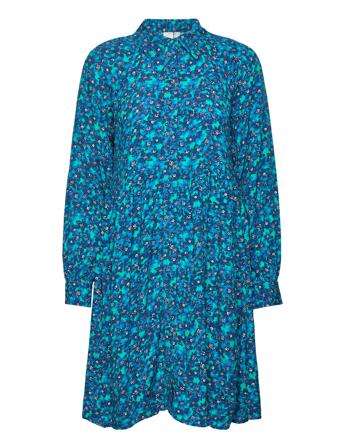 Yaspolly Ls Shirt Dress S. Blue YAS