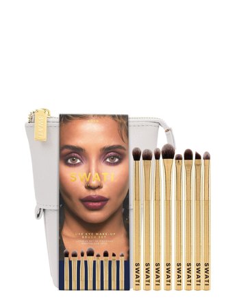 SWATI Cosmetics Deluxe Eye Brush Set - 8 Pcs - Nude - 8 pcs