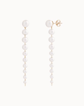 Peggy pärlörhängen i 18K roséguld