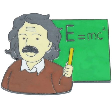 Cap Pins - Multi Tillbehör - Famous Scientist Metal Enamel Pin @ Hatstore