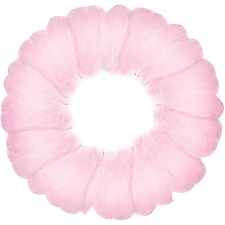 Hvide fjer til hobby, smykkefremstilling, bryllupsfestdekoration - 450 stk. pink
