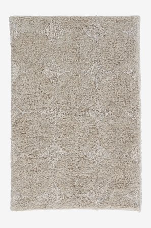 Jotex - Badematte Bomull/Bomull Beige/hvit MARIANNE - Kjøp Baderomsmatter hos Jotex