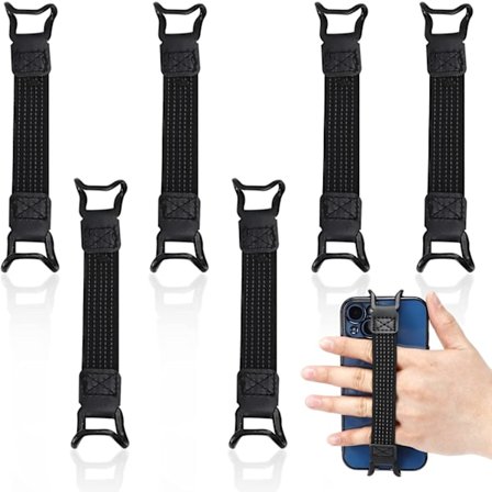 6 st mobiltelefon handrem, elastiskt greppbälte