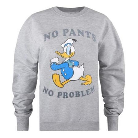 Disney Dam/dam No Pants Kalle Anka Tröja Med Rund Hals