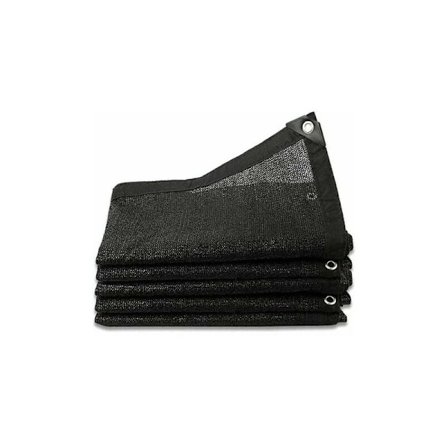 Skyggenett 8 pinner skyggelegging 80% forsterker tykk skygge seil, drivhus vindtett netting med øyer (3x4m)