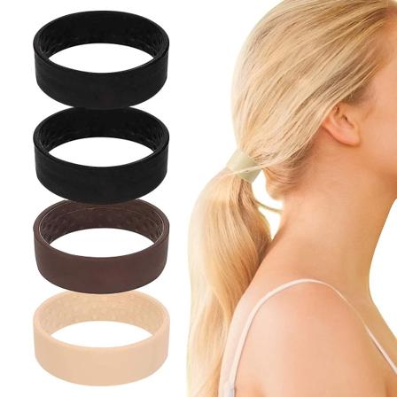 4 stk Silikone Foldbart hårslips, hårtilbehør Donut Hårnål - Perfet