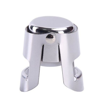 Korte Champagne Propper, Rustfrit Stål Vinflaske Propsæt, Genanvendelig Champagne Prop