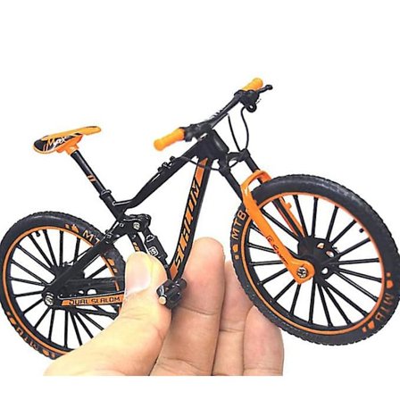 Mini Finger Mountainbike Leksaksmodell Skrivbordssimulering Dekoration (Orange)