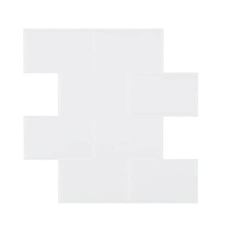 25 x 25 cm självhäftande kakelklistermärke i blankt vitt utförande