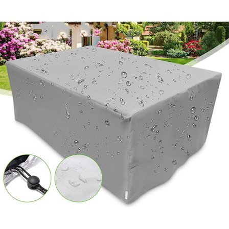 Utemøbler støvtett trekk hagemøbeltrekk, regntrekk og støvtett, anti-uv, sølv