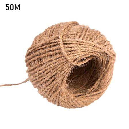 50m Jutegarn Sisalsträng Mjuk Naturlig Brun Säckväv Rustik Kor