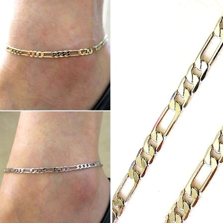 Sølv/Gull Sexy Ankelkjede