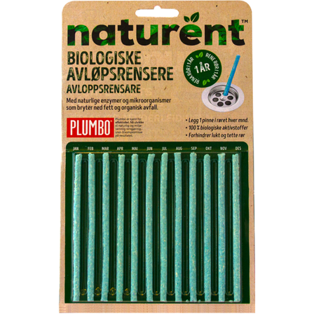 PLUMBO Naturent Biologisk Avløpsrensere rørpinner
