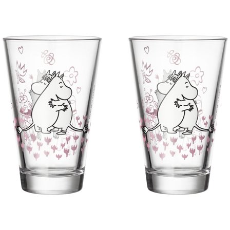 Moomin arabia Kjærlighet glass 2-pakning' - 'Flerfarget