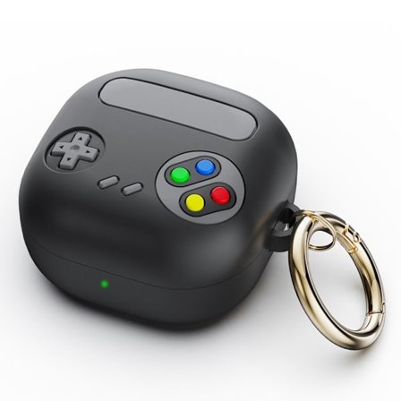För Samsung Galaxy Buds Live / Buds Pro / Buds Pro 2 Skydd Retro spelkonsol design silikonfodral - Svart
