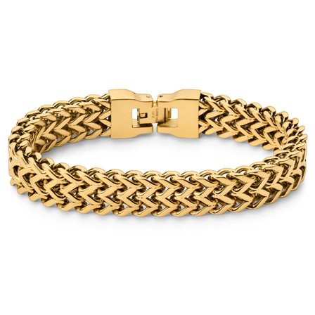 Pulsera de Cadena de Cola de Zorra en tono dorado para hombres - Pulseras de acero