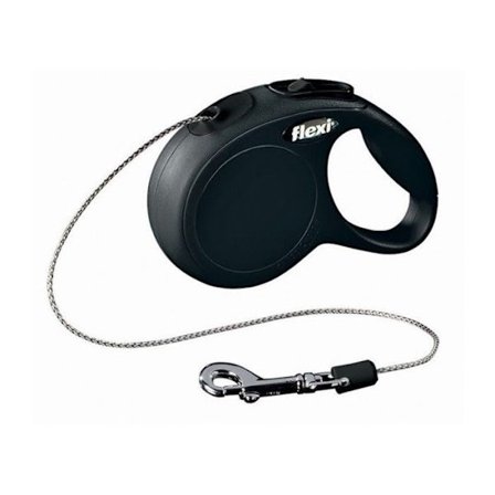 Flexi New Classic Cat XS Cord 3 m kattkoppel - Svart - CL00C3-251-S-CAT-20