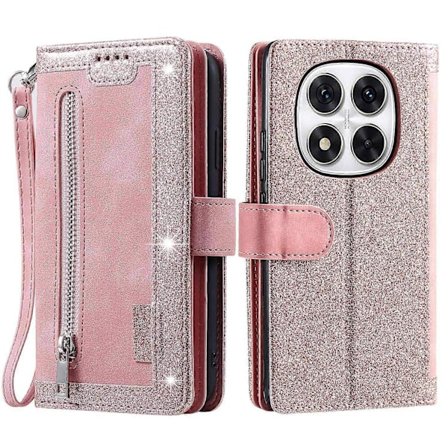 Puhelinkotelo Xiaomi Redmi Note 14 Pro 5G 14 Pro 5G Poco X7 5G -puhelimelle, nahkakansi vetoketjullisella lompakolla 9