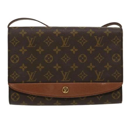 Louis Vuitton Vintage, Brown Canvas Louis Vuitton Shoulder Bags Bruin, Dames, Maat:ONE Size