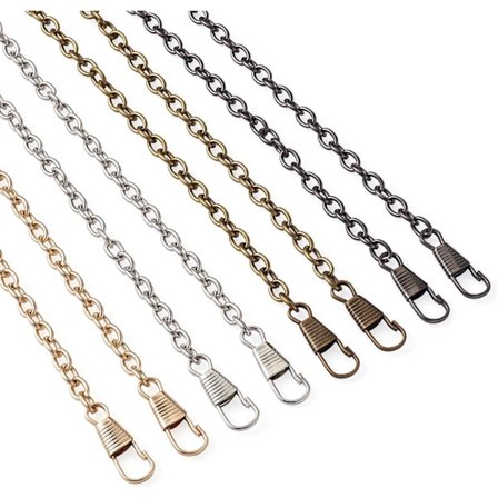 8-pack ersättningshandväskremmar i järn, 120 cm, 4 färger