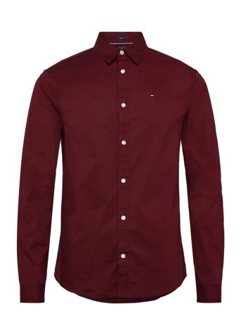 Tjm Original Stretch Shirt Burgundy Tommy Jeans