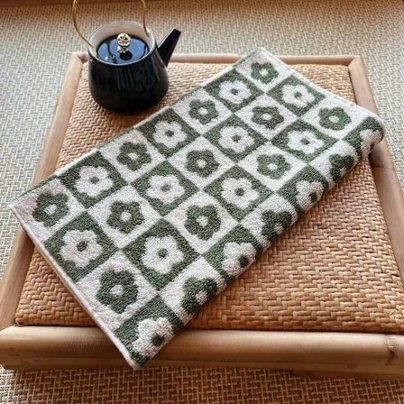 70*140cm Husholdningshåndkle Baderomshåndklær GRØNN 35X75CMHÅNDKLE