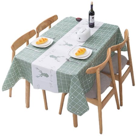 Rektangulär vaxduk - Spillproof och tvättbar bordsduk för utomhuspicknick, semestermiddag stil 3