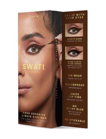SWATI Cosmetics Lash Adhesive Liquid Eyeliner Vanta (Shade Brown) - Brown - 0.9 ml