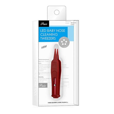 Led-lys neseplukkefjerner neserenser klips baby neserenser pinsett for barn baby