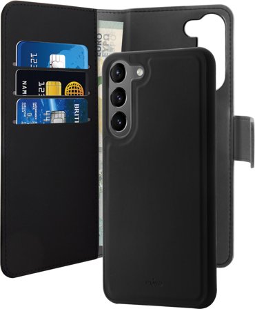 PURO Samsung Galaxy S23+ wallet, detachable, black