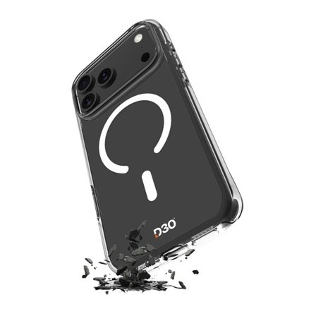 Puro Impact Clear D3O TPU+PC-etui kompatibelt med MagSafe for iPhone 17 Pro - gjennomsiktig