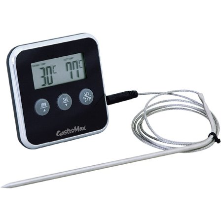 Husholdningstermometer/ovnstermometer med timer, digital Gastromax-FS-