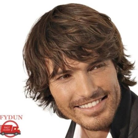 (Brun) Kort Paryk - FYDUN - Brun - Justerbar - Lange Pandehår - Til Mænd og Cosplay