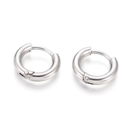 1par 12-13 Mm Hoops Örhängen I 316l Kirurgiskt Stål