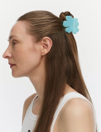 Marimekko Unikko Hair Clip Small - Blue - ONE SIZE