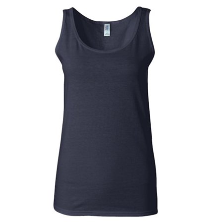 Gildan Ladies Soft Style Tank Top Vest 2XL Marinblå