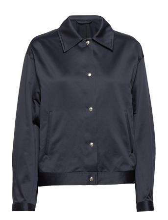 Kodi Sateen Jacket Overshirts Navy Filippa K