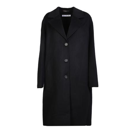 Acne Studios, Single-Breasted Coats Zwart, Dames, Maat:S