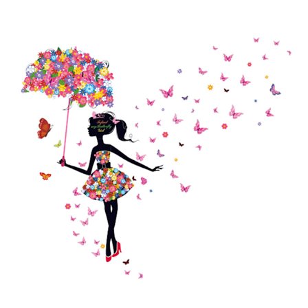 Dansande ande klistermärke flickrum dekoration soffa bakgrund vägg klistermärke självhäftande papper