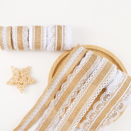 16m Juuttinauha - Vintage Säkki-juutti DIY-askarteluun, joulukoristeisiin, hääjuhliin, lahjoihin